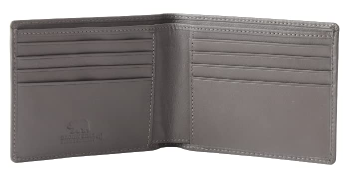 BROWN BEAR Wallet for Man, Stylish Pure Nappa Wallet for Men Leather Original, Certified RFID Protected Slim Purse for Gents with Eight Card Pockets (Grey) - Image 2