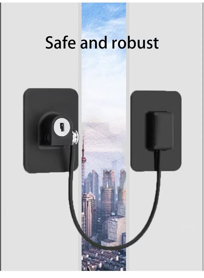 Child Safety Lock for Cabinets & Windows – Multi-Functional Adhesive Security Lock with Key, Strong Durable Design for Baby Proofing Drawers, Doors, Fridge & Home Safety Use - Image 4