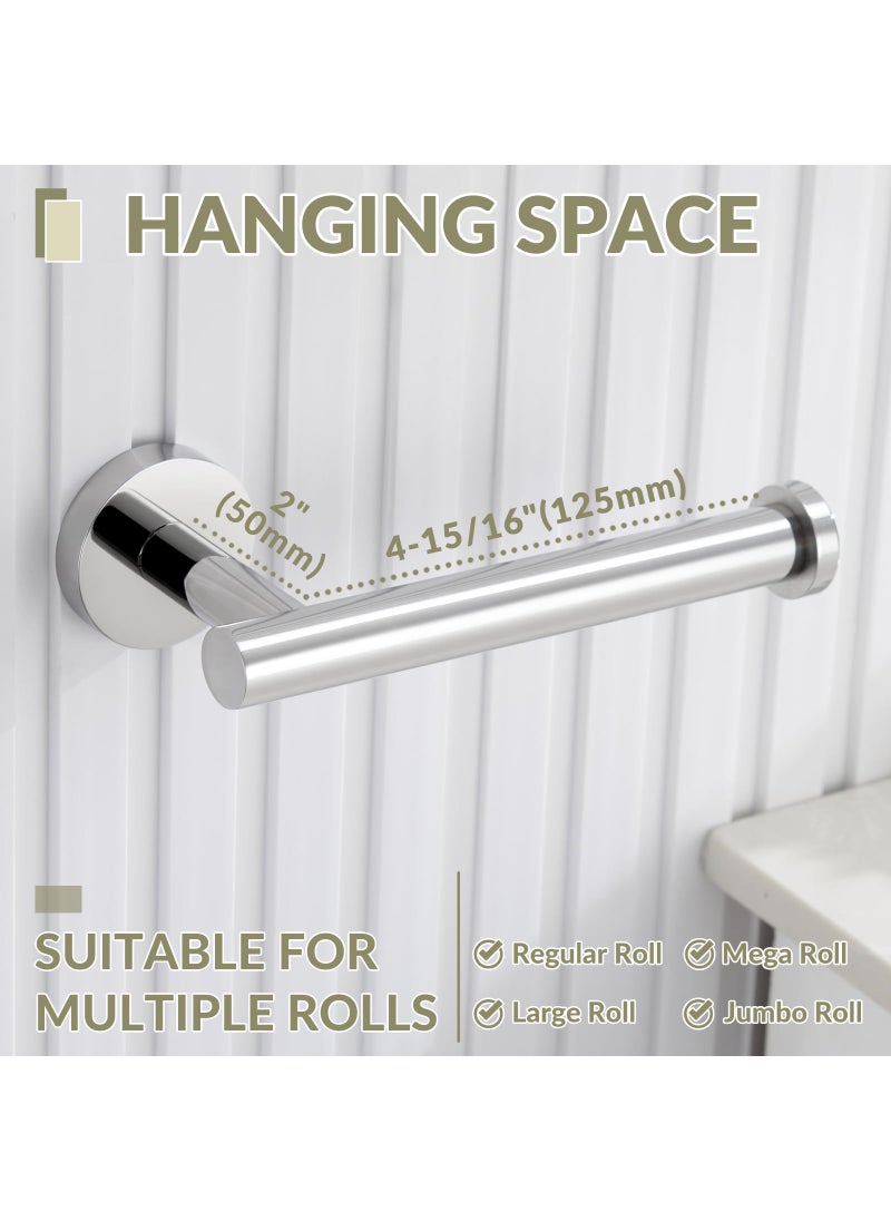 APLusee Toilet Paper Holder Polished Chrome  APLusee 304 Stainless Steel Tissue Roll Hanger  Round TP Roll Dispenser for Bathroom Kitchen Washroom  Wall Mount  - Image 2
