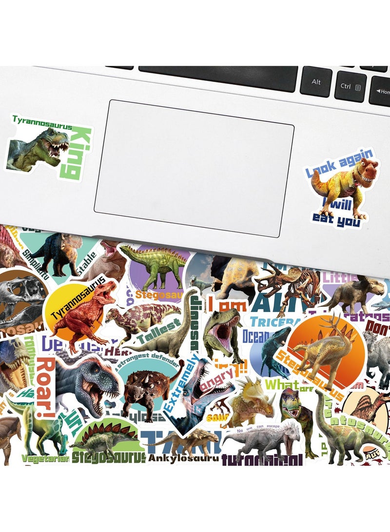 قوس قزح أورينبو ملصقات ديناصورات، 50 قطعة، ملصقات ديناصورات مقاومة للماء للأطفال الأولاد والبنات، لوازم حفلات الديناصورات، ملصقات مكافأة المعلم، ملصق ديناصور لأجهزة الكمبيوتر المحمول وزجاجة المياه - Image 3