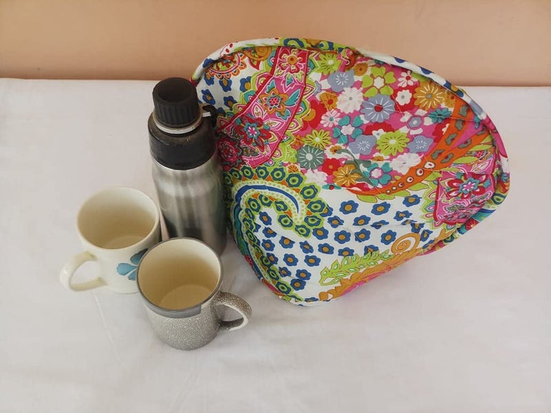 Malan Bai Mandala Tea Cozy Cover malati Hand Block Winter Tea Cozy Cotton Tea Kettle Warmer Pot Cover Hot Coffee Cover Handamde Kitchen Décor Brand: Malan Bai - Image 1