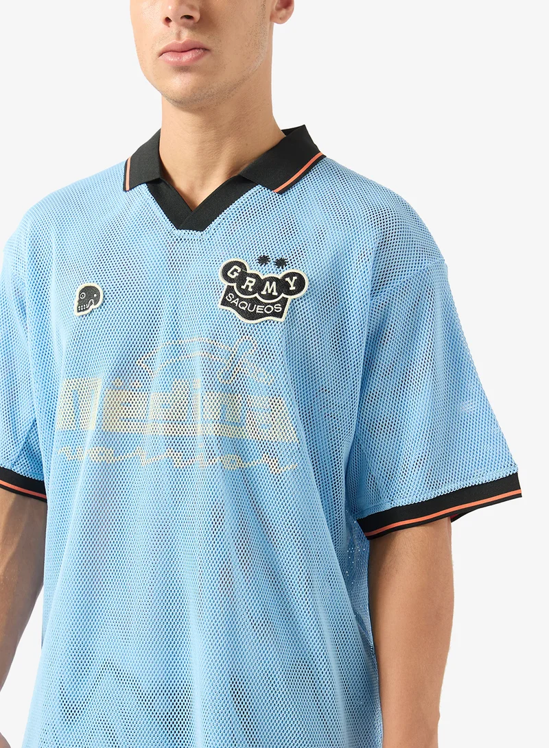 Grimey  Machetazos The Warrior Boxy Mesh Soccer Jersey for Men | Best Price UAE