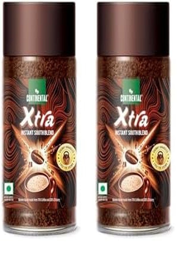 Continental Coffee XTRA Coffee 50g Jar | Strongest Instant Coffee Powder | Instant South Blend (Pack of 2)