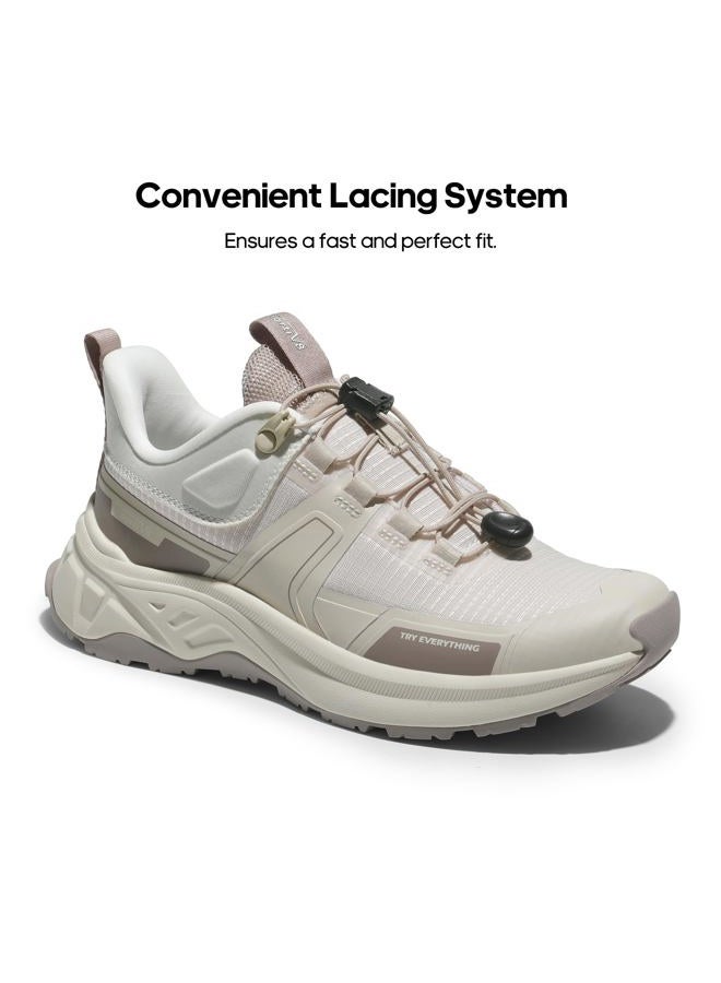 NORTIV 8 Women's Lightweight Hiking Shoes Quick Laces Outdoors Sneakers Khaki Size 6 M US SNHS239W - Image 3