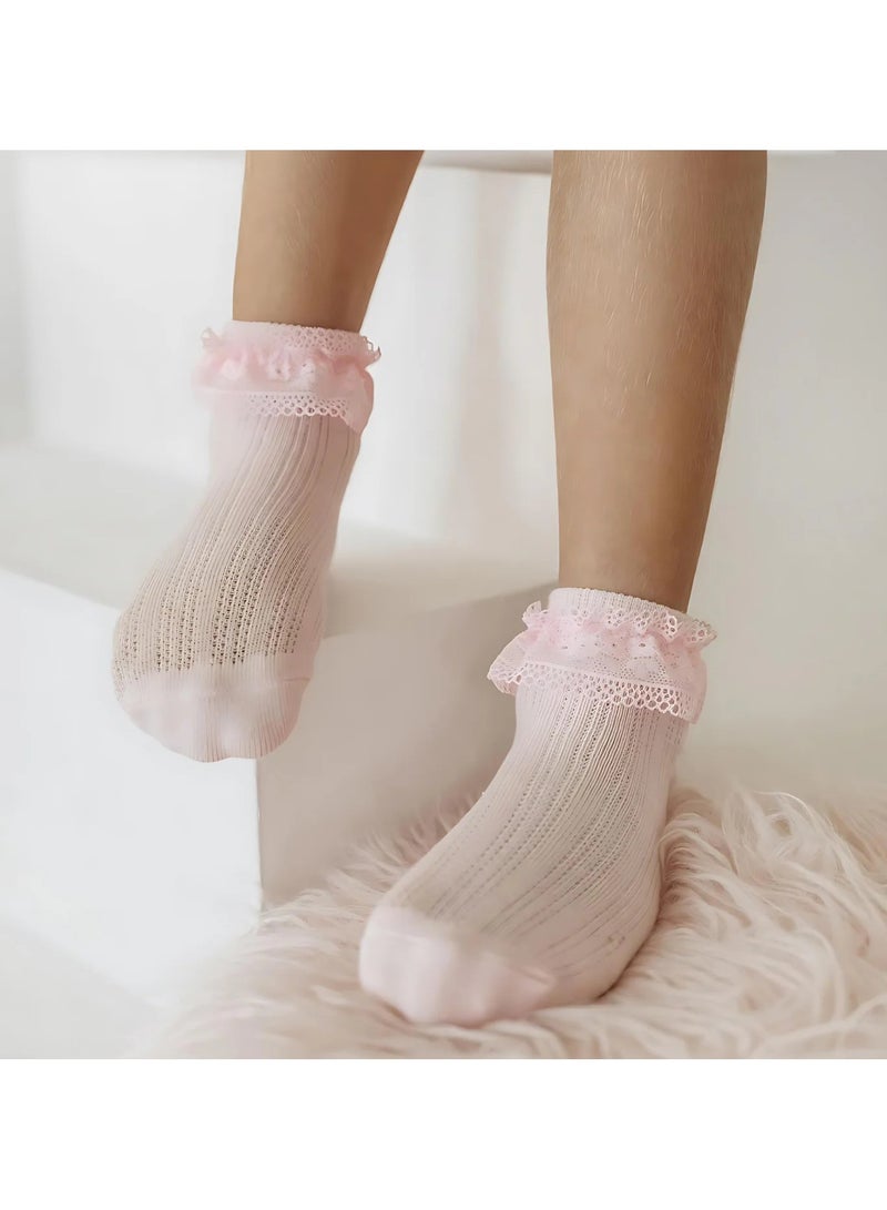 Rawda's Frilly Ruffle Cotton Blend Socks - Kids Charm for Everyday Wear