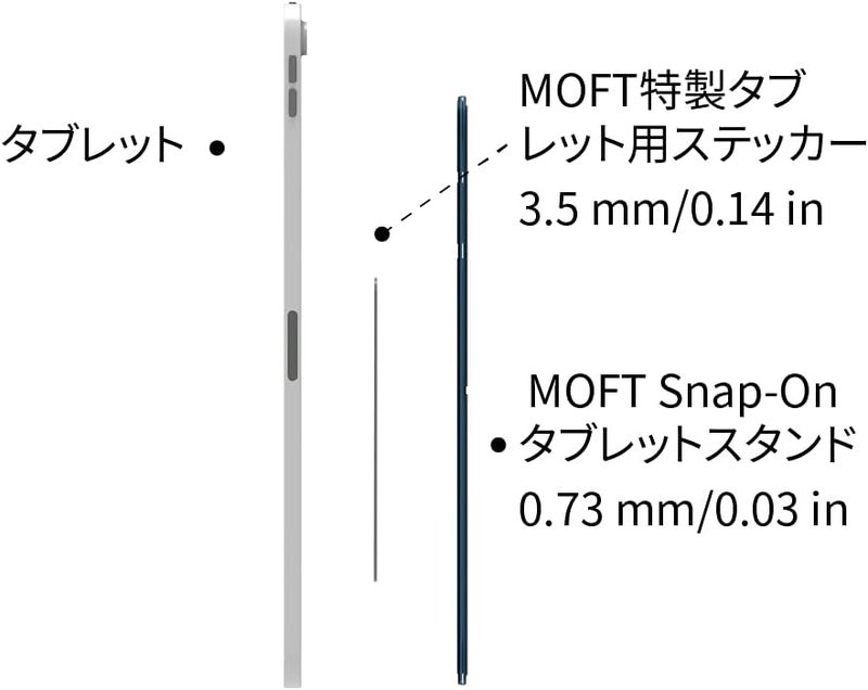 MOFT Snap Tablet Stand Holder, Foldable and Adjustable in Portrait/Landscape, Ultra-Slim Design Ipad Stand for Desk, Compatible with iPad Pro iPad Air 9.7" and Larger Tablets, Jet Black - Image 3