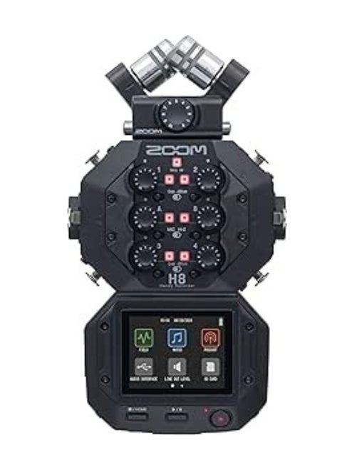 Zoom H8 Portable Recorder (compatible upto 12-Track recording) 6 Inputs, Touchscreen/Usb Audio Interface, Battery Powered, For Stereo/Multitrack Audio, Video, Podcasting and Music