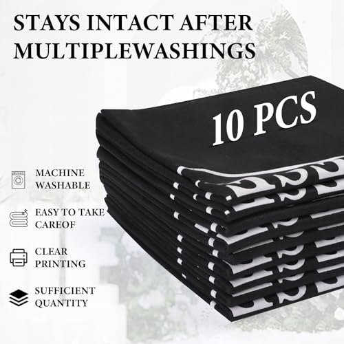 XIISVINT 10 Pcs Reserved Chair Signs Cloth Church Placeholder Reserved Pew Signs Chair Reserved Seat Coverswith Printed Words For Weddings, Churches, Eceptions, Cinema,Celebrations, Parties and Events(Black) - Image 3