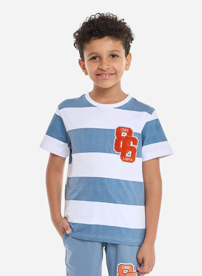 victor and jane Victor And Jane Boys Applique Pocket Detail T-Shirt and Shorts Set