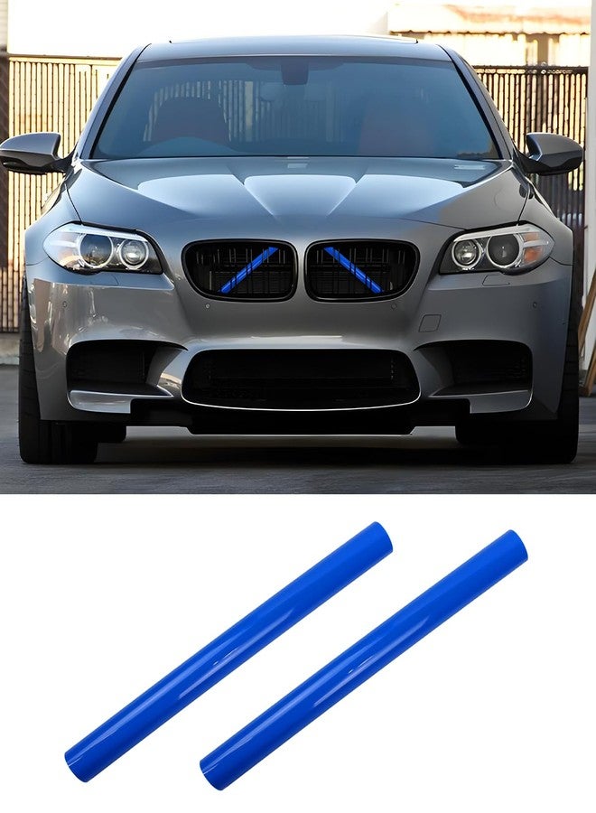 TZYSZDB Grille Insert Trims for BMW 2 5 6 7 X1 X2 Series,M-Performance V Brace Wrap Covers Grill Stripes for BMW F10 F11 F45 F12 F13 F01 F02 F48(F10 F48, BlUE) - Image 1