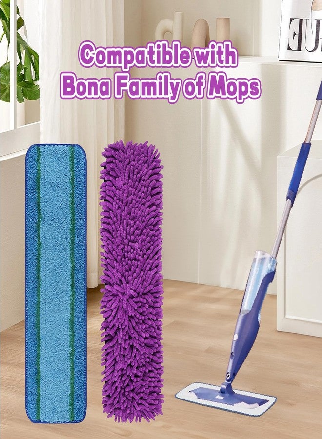 DFD 8 Pack Mop Pads for Bona Family of Mops, 4 Pet Microfiber Sweeping Pad + 4 Microfiber Deep Clean Pad, Pet Cleaning Pad for Bona Microfiber Cleaning Pad for Multi-Surface Floors - Image 2