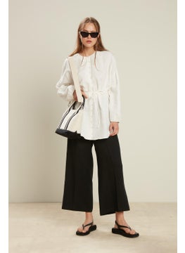 Manuka Linen Balloon Sleeve Shirt Ecru  - Image 3