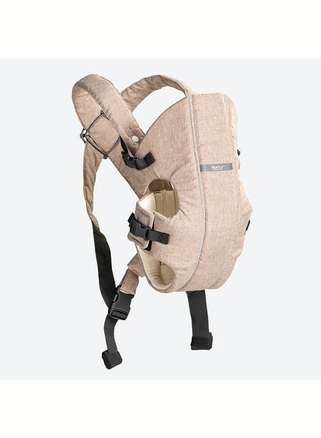 Nurtur Nurtur Dove Deluxe Infant Baby Carrier – Premium Fabric, Dual-Facing Comfort, Adjustable Cushioned Straps, & Built-In Baby Bib - Sand  - Image 1