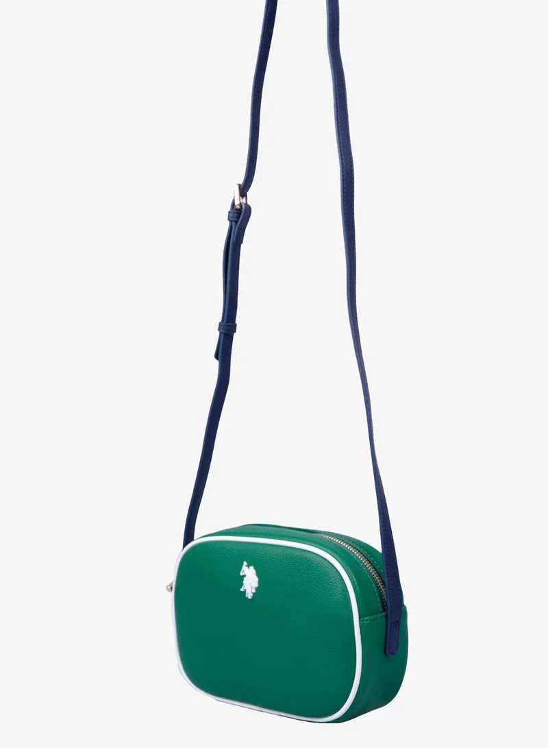 U.S. Polo Assn. GREEN-WHITE-NAVY U.S. Polo Assn. Women's Crossbody Bag, Ladies Shoulder Bag Handbag for Ladies Travel Bag for Girls Green White Navy for Women | Best Price UAE