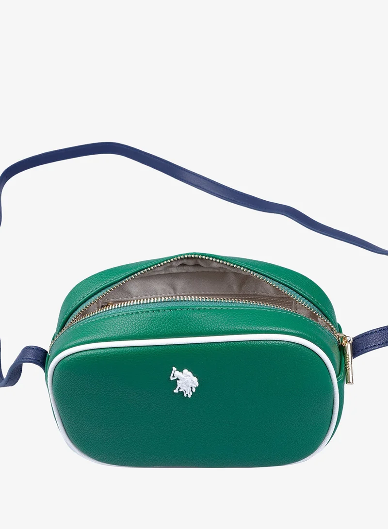 U.S. Polo Assn. GREEN-WHITE-NAVY U.S. Polo Assn. Women's Crossbody Bag, Ladies Shoulder Bag Handbag for Ladies Travel Bag for Girls Green White Navy for Women | Best Price UAE