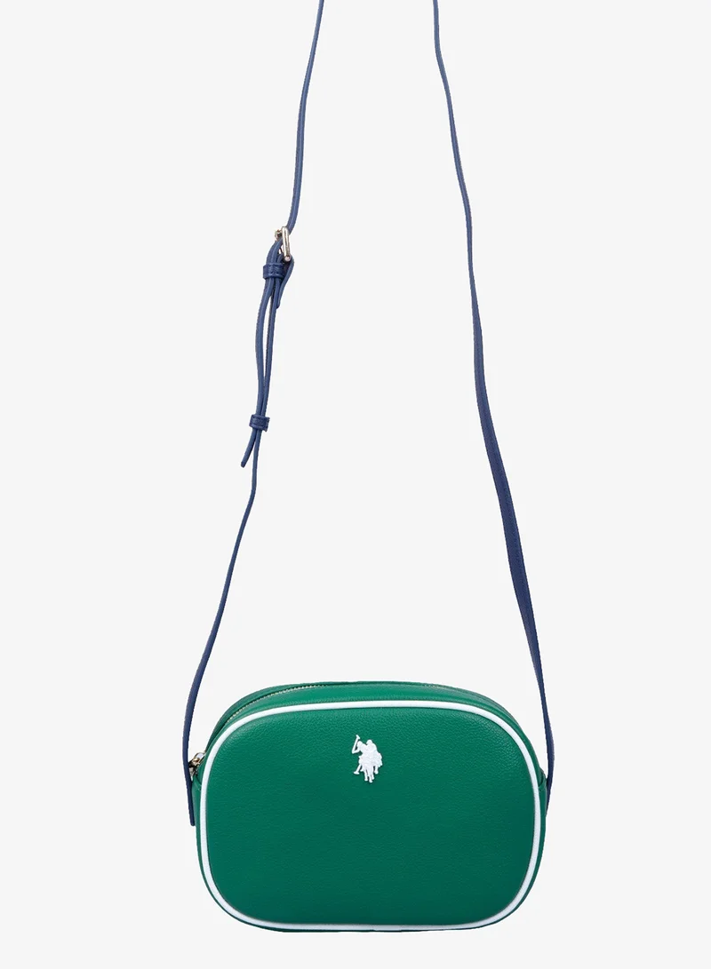 U.S. Polo Assn. GREEN-WHITE-NAVY U.S. Polo Assn. Women's Crossbody Bag, Ladies Shoulder Bag Handbag for Ladies Travel Bag for Girls Green White Navy for Women | Best Price UAE