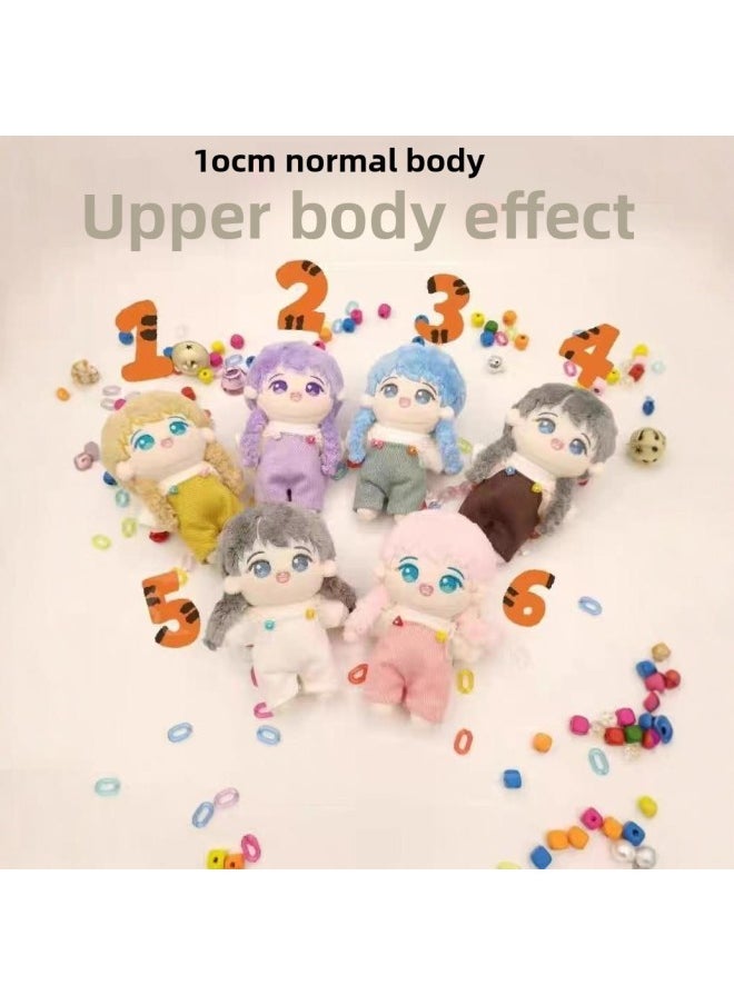 Labubu Vinyl Blind Box Clothes 8cm10cm12cm15cm20cm Cotton Doll Undecided Official Doll Clothes-color:Pink Suspender Jeans + Striped Top-height:12cm Fat Body  - Image 3