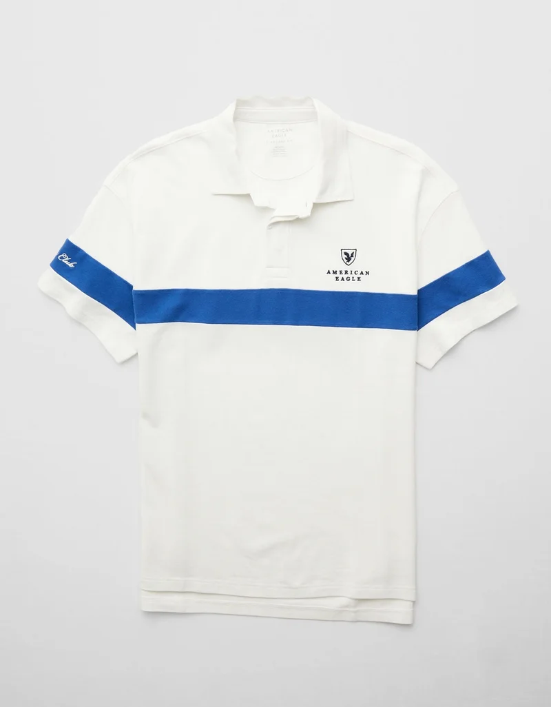 American Eagle  AE Logo Rugby Polo Shirt for Men | Best Price UAE