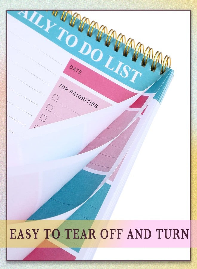 Yahenda 20 Pcs Daily to Do List Notepad Daily Planner with 52 Sheets Tear Off, Spiral to Do List Notebook Notepad Undated Bulk for Adults Kids Classroom Office Plan Work Schedule Checklist, 6.38 x 9.84 Inch - Image 3