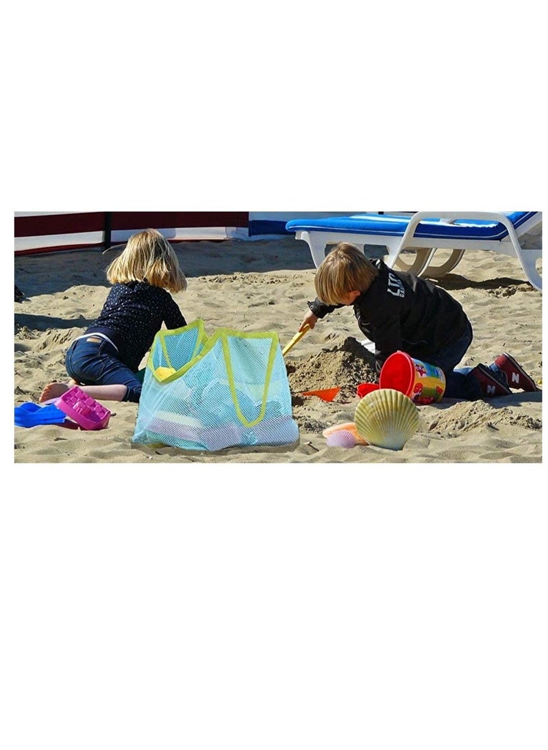 YelaJoy Mesh Beach Bag Extra Large Beach Bags and Totes Tote Backpack Toys Towels Sand Away For Holding Beach Toys Children' Toys Market Grocery Picnic Tote  - Image 3