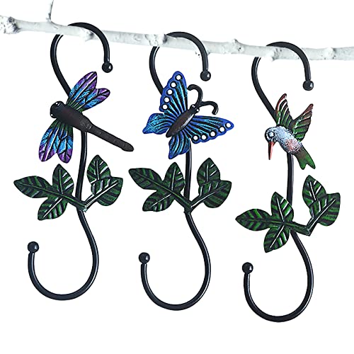 Kitwinney Large Decorative S Hooks, Set of 3 Plant Hangers, Beautiful and Vivid Plant Hook for Hanging Outdoor Indoor Garden Plants, Flower Baskets, Pots, Bird Feeders - Image 1