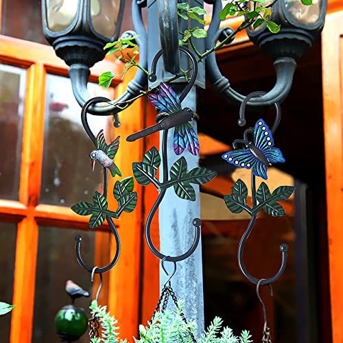 Kitwinney Large Decorative S Hooks, Set of 3 Plant Hangers, Beautiful and Vivid Plant Hook for Hanging Outdoor Indoor Garden Plants, Flower Baskets, Pots, Bird Feeders - Image 4
