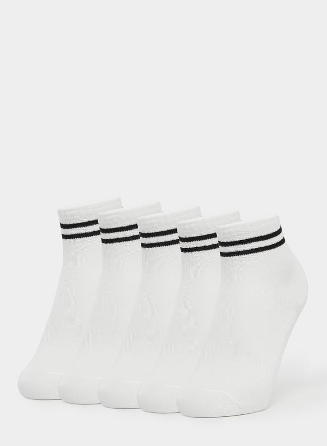 Styli Set of 5 - Striped Crew Socks - Image 1
