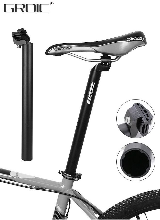 GROIC Bike Seat Post 27.2 x 350mm Alumium Alloy Adjustable Long Seatpost for MTB Road Bicycle BMX,Bicycle Accessories Bike Seatpost  - Image 1