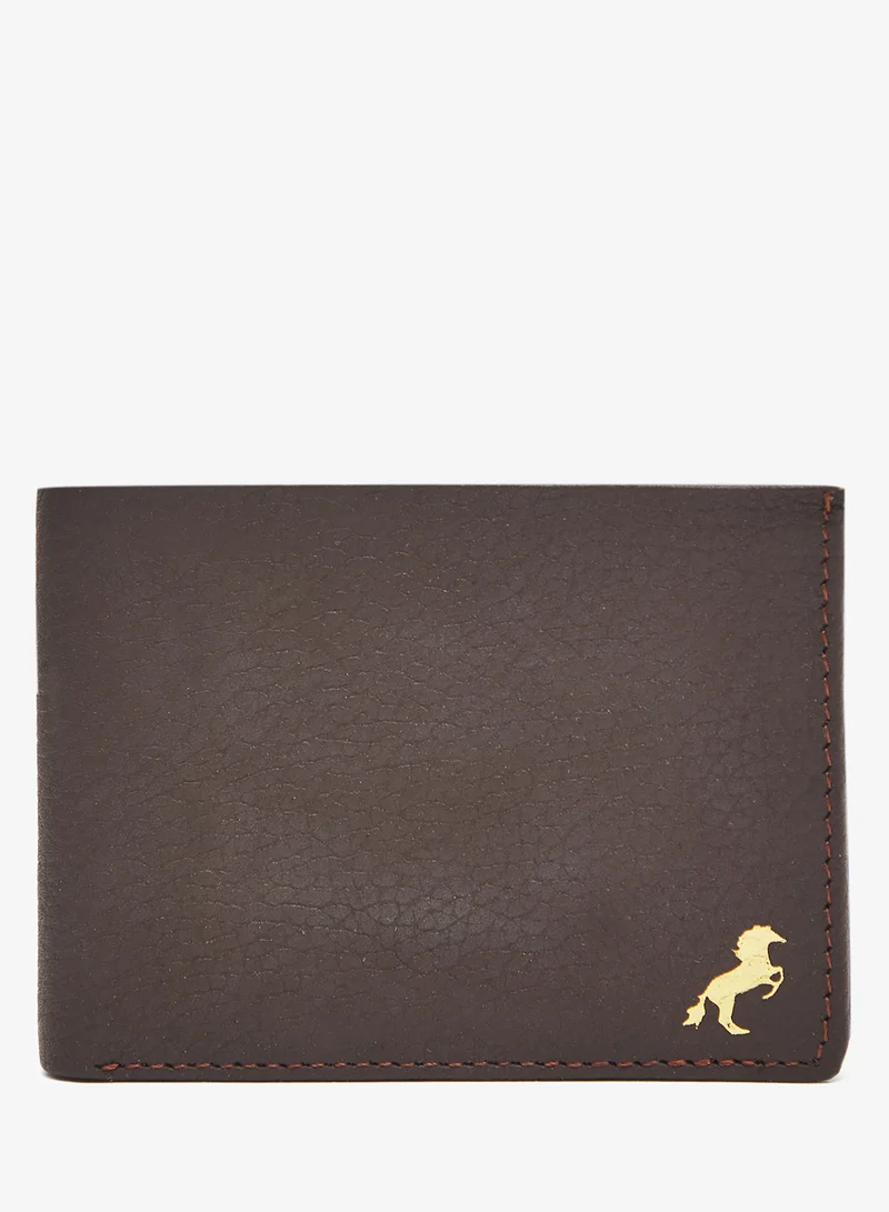 روبرت وود محافظ جلدية قابلة للطي بشعار حصان