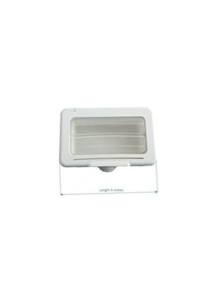 Generic 4 Module Watertight 4 Gang Box Plastic (White) (Pack of 1) Water Proof Gang Box 