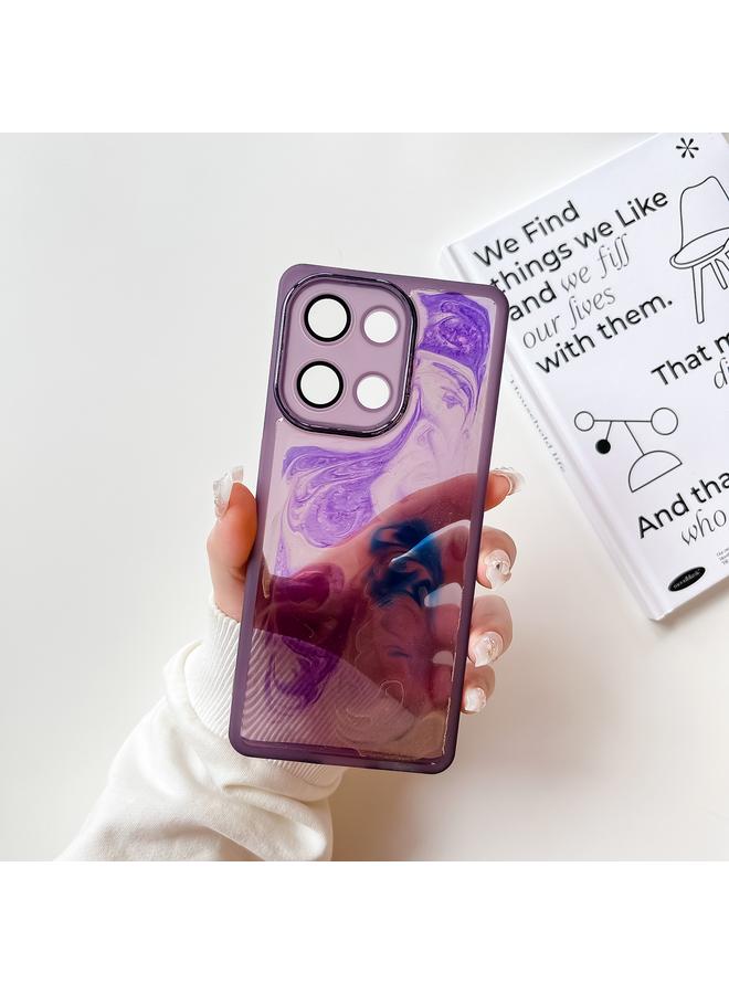S-TOP Case For OPPO Reno9 Oil Painting Electroplating TPU Phone Case - Image 1