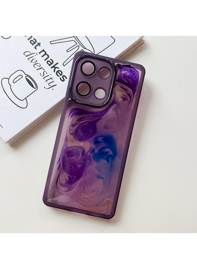 S-TOP Case For OPPO Reno9 Oil Painting Electroplating TPU Phone Case - Image 2