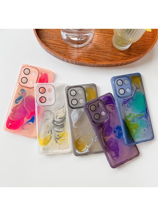 S-TOP Case For OPPO Reno9 Oil Painting Electroplating TPU Phone Case - Image 4