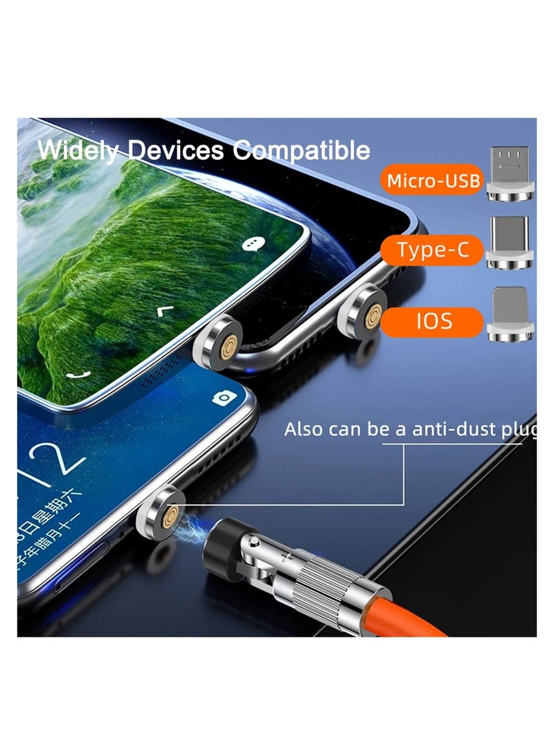SYOSI 3 in 1 Fast Magnetic Charging Cable, 6.6FT 540° Data Transfer Magnetic USB Cable, Safety Magnet Phone Charger Compatible with Micro USB, Type C Device - Image 5