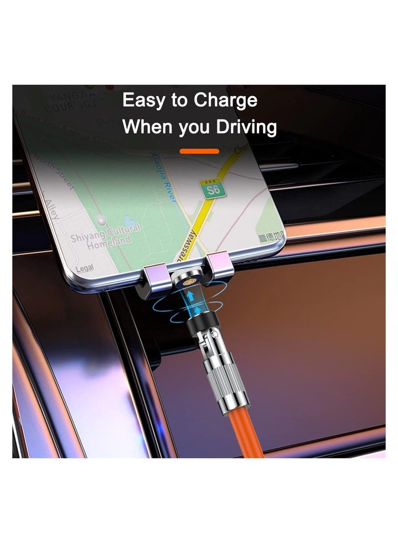 SYOSI 3 in 1 Fast Magnetic Charging Cable, 6.6FT 540° Data Transfer Magnetic USB Cable, Safety Magnet Phone Charger Compatible with Micro USB, Type C Device - Image 2