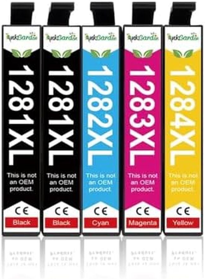 5 قطع خراطيش حبر T12XL متوافقة مع طابعات Stylus S22 وSX125 وSX130 وSX230 وSX235W وSX445W - Image 2