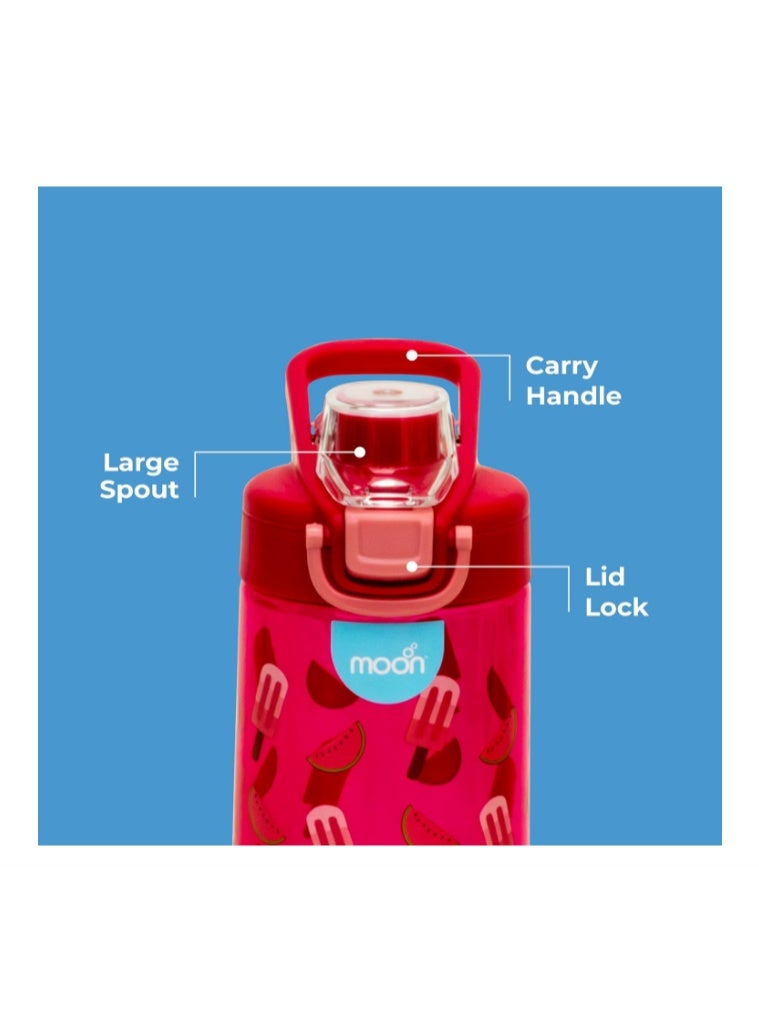 MOON Kids Tritan Water Bottle - Portable 630ml for Indoor & Outdoor Activities- Spill Proof-Break Resistant-BPA Free - Dishwasher Safe, Odor-Free - Image 4
