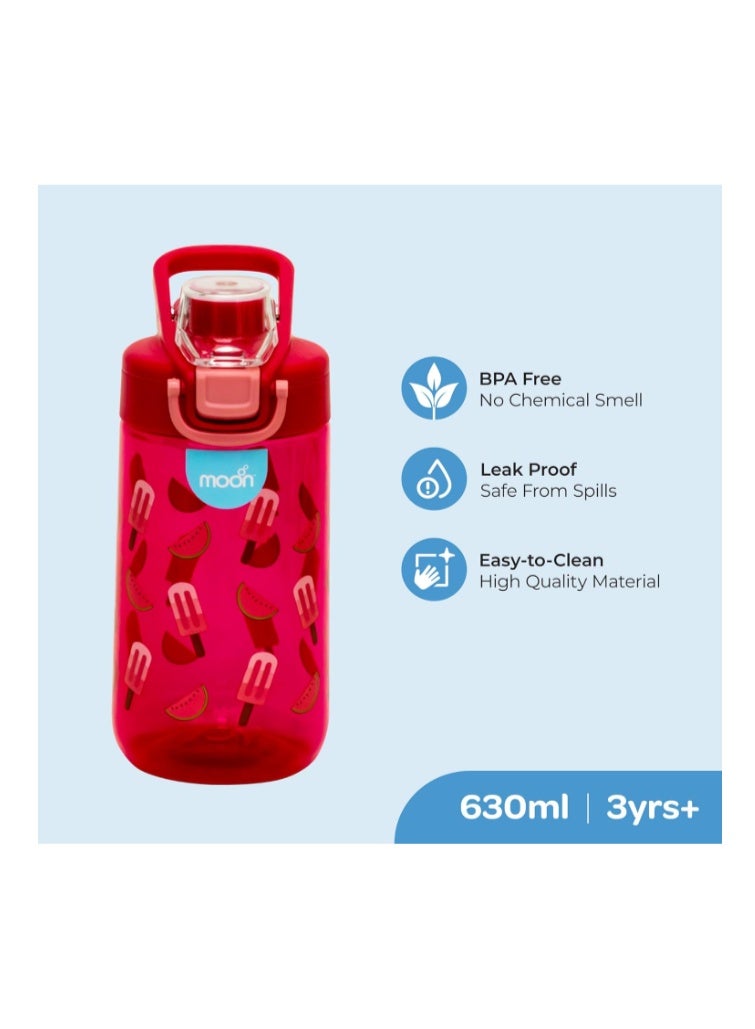 MOON Kids Tritan Water Bottle - Portable 630ml for Indoor & Outdoor Activities- Spill Proof-Break Resistant-BPA Free - Dishwasher Safe, Odor-Free - Image 3