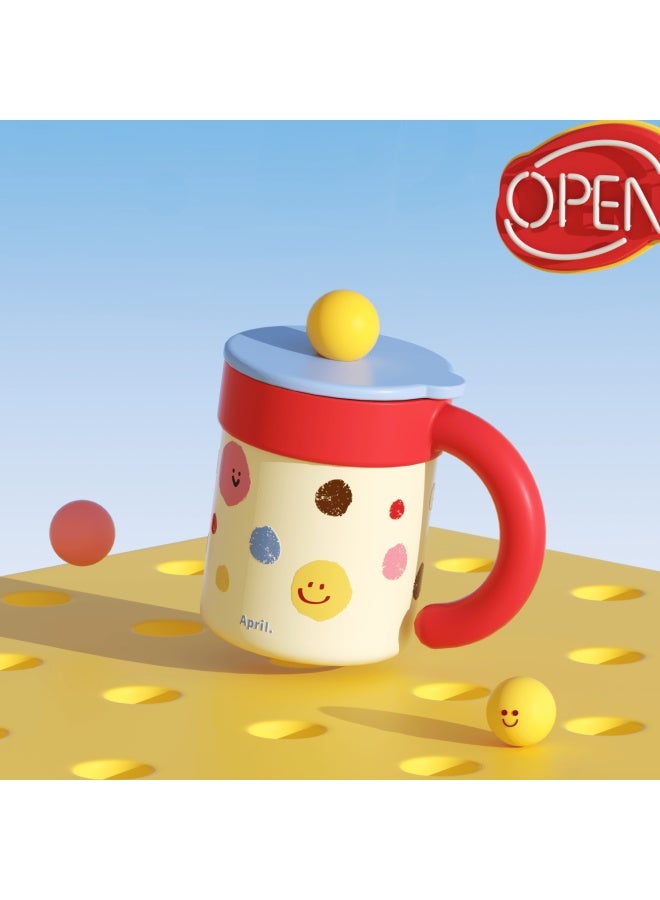 April Cute Desktop Insulated Mug For Girls Office Coffee Cup With Lid Stainless Steel Birthday New Year Gift - Image 2