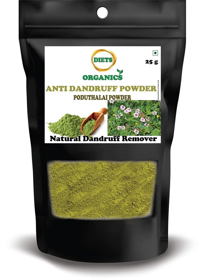 DIETS ORGANICS Dandruff Removal Powde 25 Gms (3), Poduthalai Powder | Lippia nodiflora | Phyla nodiflora Powder for hair care-25G PACK OF 3 - Image 1