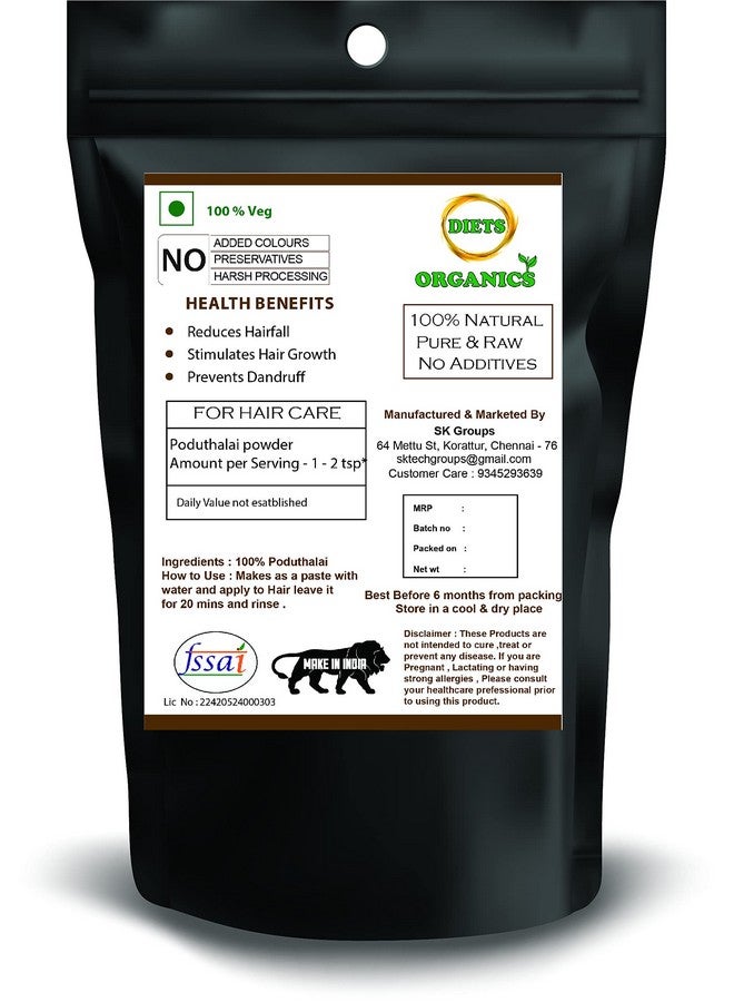 DIETS ORGANICS Dandruff Removal Powde 25 Gms (3), Poduthalai Powder | Lippia nodiflora | Phyla nodiflora Powder for hair care-25G PACK OF 3 - Image 4