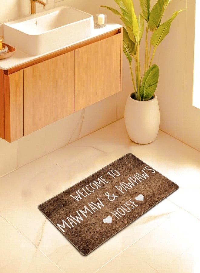 FIicy Mawmaw Pawpaw Gifts Door Mat, Grandparents Gifts Welcome Mat, Grandkids WelcomeSign Doormat, Gift for Mawmaw Pawpaws, Welcome toMawmaw and Pawpaw's House Front Door Entrance Decor, 17x29 Inch - Image 5