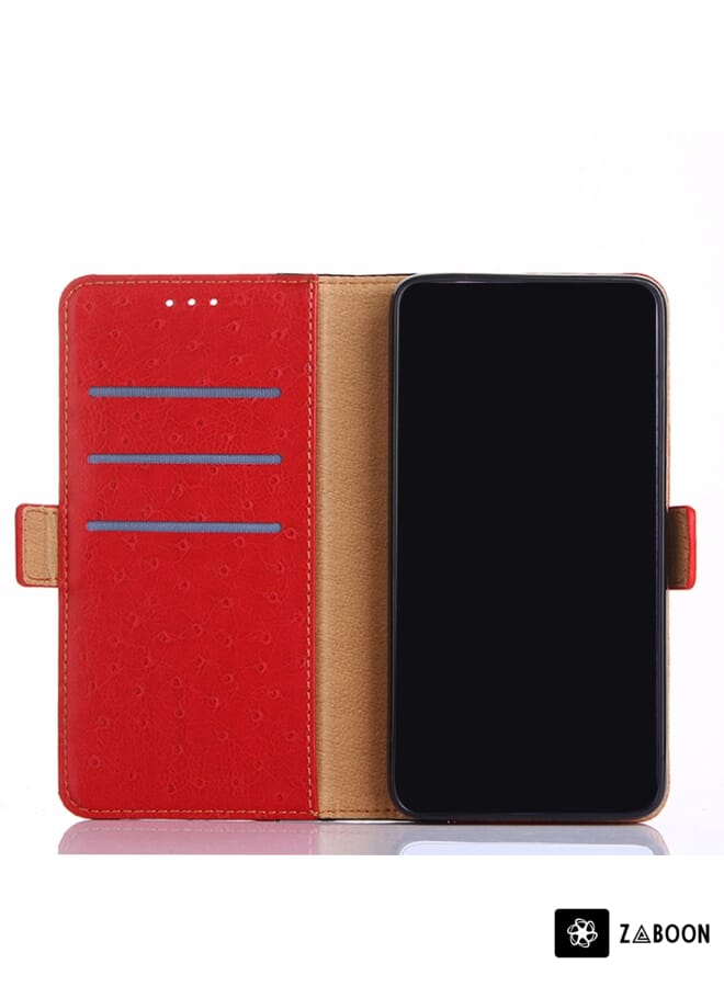 Zaboon Protective Case For Xiaomi Mi 11T Ostrich Texture Horizontal Flip Leather  with Holder & Card Slots & Wallet - Image 3
