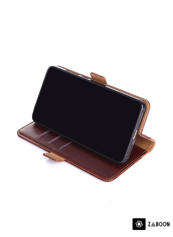 Zaboon Protective Case For Xiaomi Mi 11T Ostrich Texture Horizontal Flip Leather  with Holder & Card Slots & Wallet - Image 4