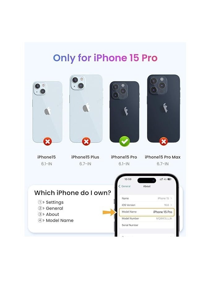 Yuwell iPhone 15 Pro Case Clear 6.1 inch Anti-Yellowing iPhone 15 Pro Cover Transparent Slim Thin Crystal Clear Phone Case Shockproof Protective Bumper Protection iPhone Case Cover For Apple iPhone  - Image 2