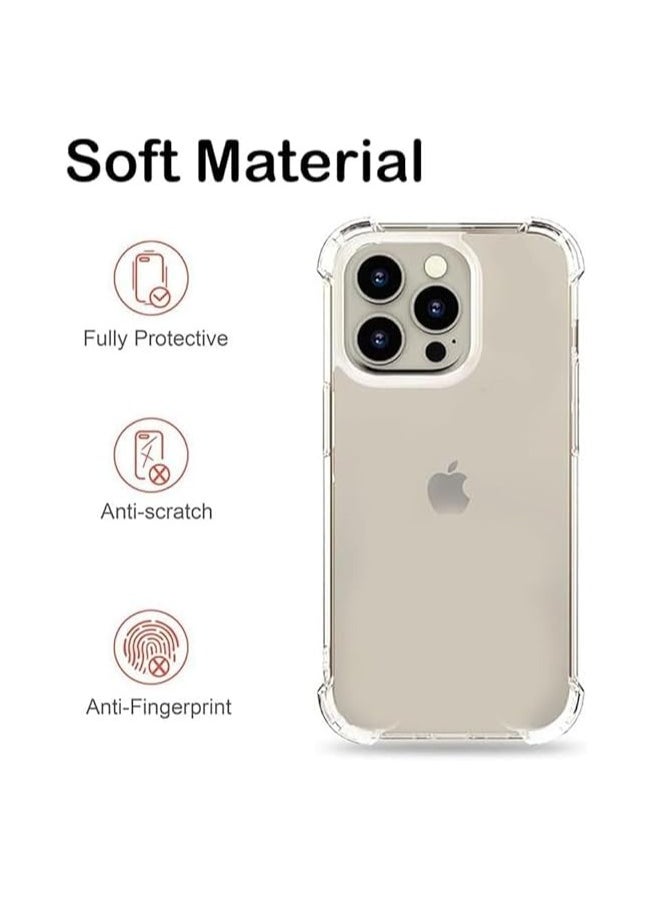 Yuwell iPhone 15 Pro Case Clear 6.1 inch Anti-Yellowing iPhone 15 Pro Cover Transparent Slim Thin Crystal Clear Phone Case Shockproof Protective Bumper Protection iPhone Case Cover For Apple iPhone  - Image 4