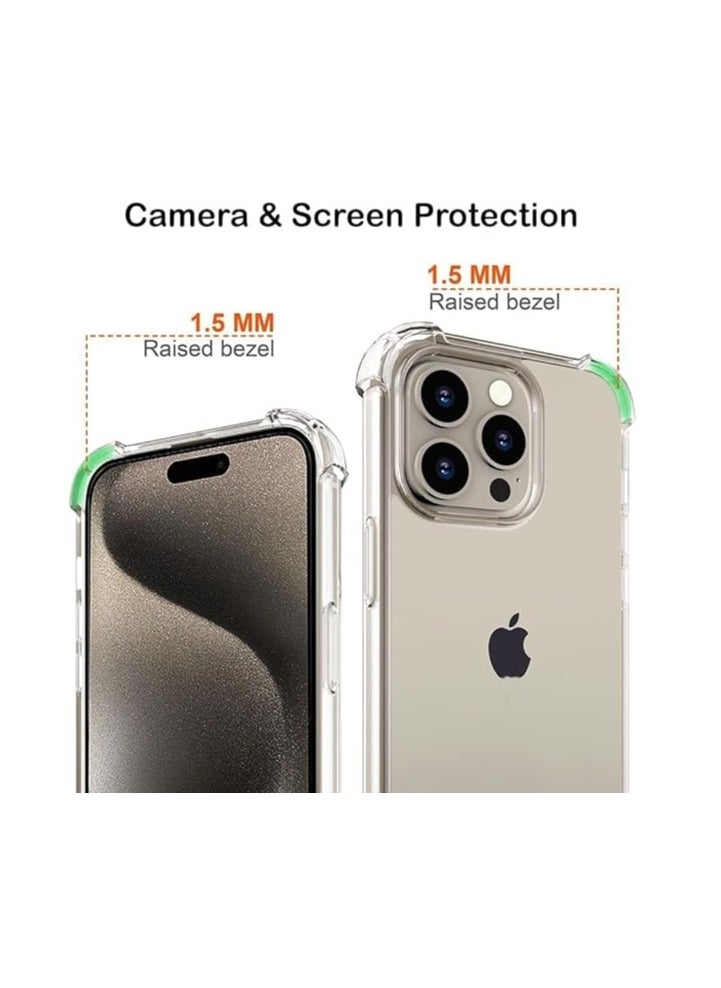 Yuwell iPhone 15 Pro Case Clear 6.1 inch Anti-Yellowing iPhone 15 Pro Cover Transparent Slim Thin Crystal Clear Phone Case Shockproof Protective Bumper Protection iPhone Case Cover For Apple iPhone  - Image 3