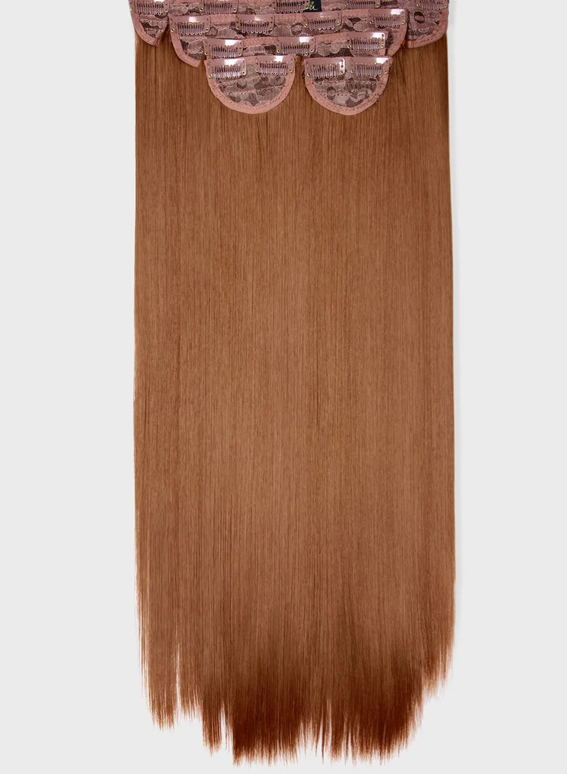 LullaBellz Super Thick 26/30 5 Piece Straight Clip In Hair Extensions - Mixed Auburn