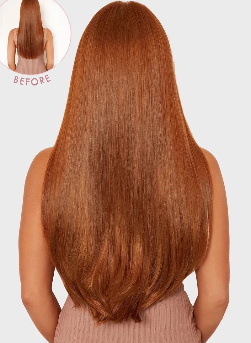 LullaBellz Super Thick 26/30 5 Piece Straight Clip In Hair Extensions - Mixed Auburn