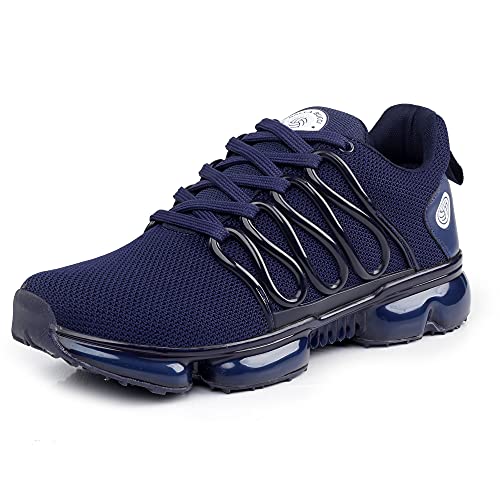 Bacca Bucci® Men's Bolt max Comfort B8192 Trail Running Shoes for tuff Surface Run with Rubber & Soft eva Sole and Breathable Upper- Blue, Size UK6 - Image 1